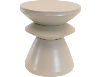 Lesli Living - Tuintafel Louis - Grijs - Ø36x39,5cm