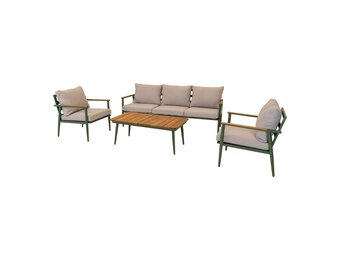 Lesli Living - Loungebank Riga - Groen - 188x74x72cm
