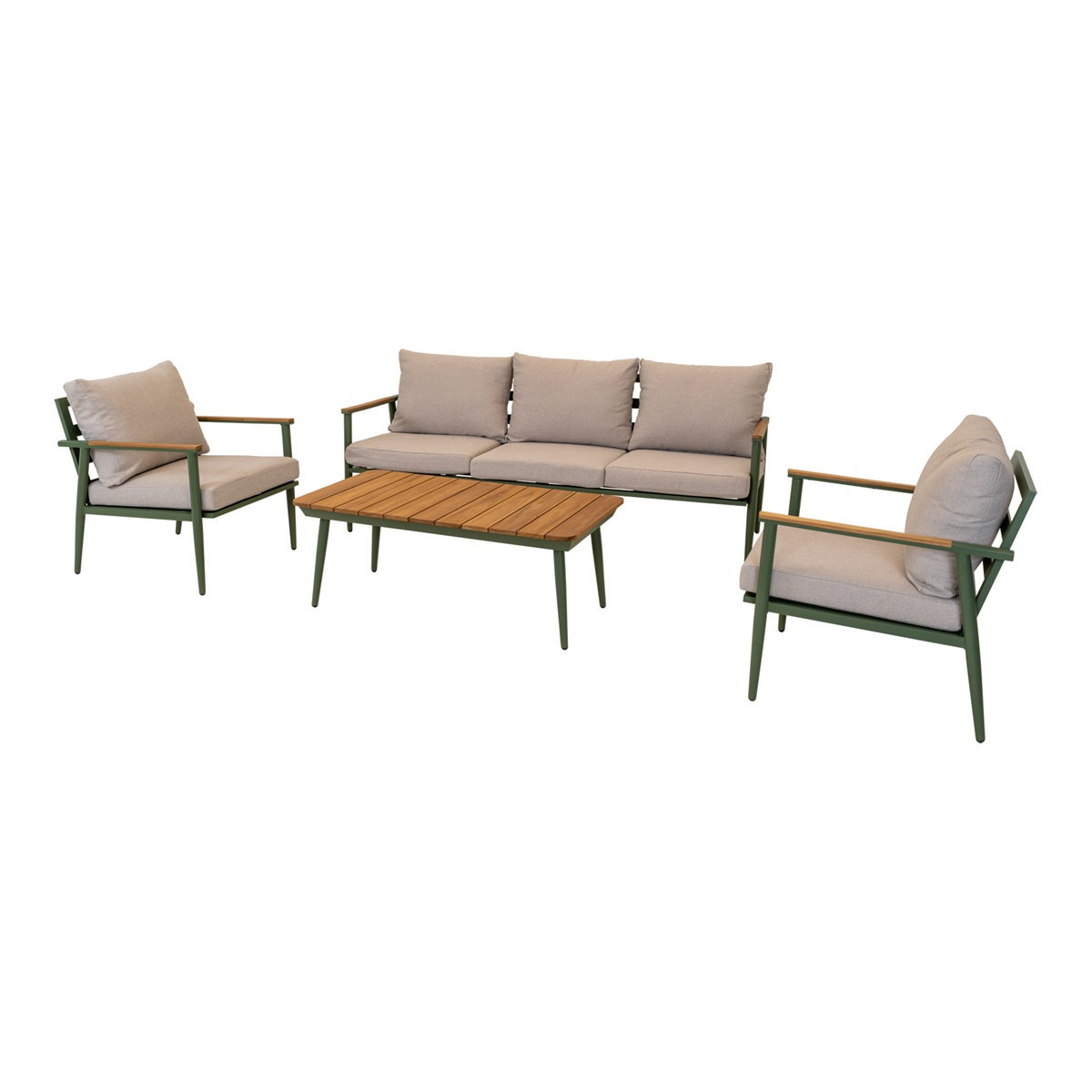 Lesli Living - Loungebank Riga - Groen - 188x74x72cm