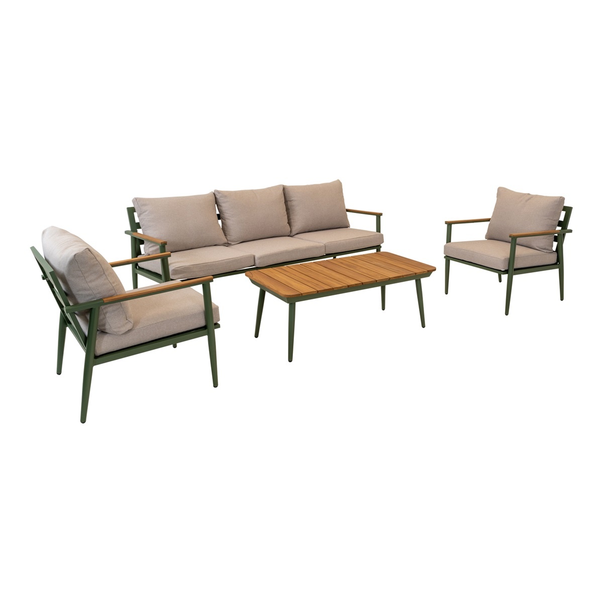 Lesli Living - Loungebank Riga - Groen - 188x74x72cm