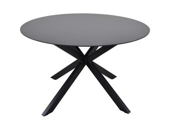 Lesli Living - Tuintafel Crest - Zwart - Ø120x73cm