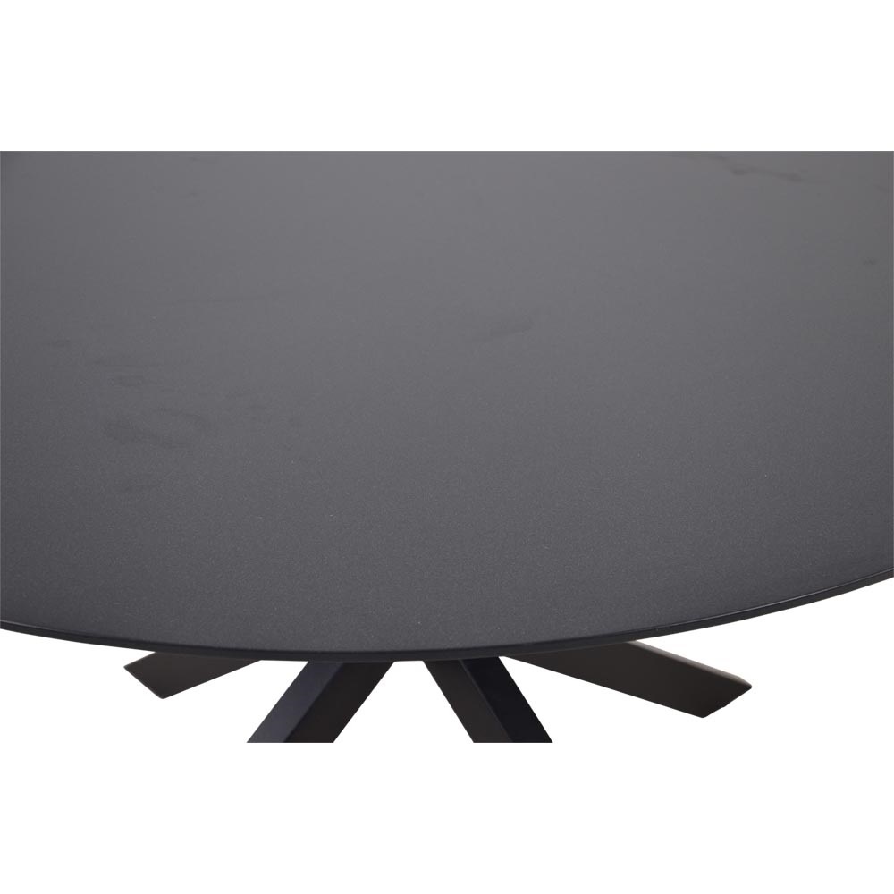Lesli Living - Tuintafel Crest - Zwart - Ø120x73cm