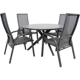 Lesli Living - Tuintafel Crest - Zwart - Ø120x73cm