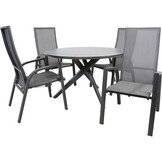 Lesli Living - Tuintafel Crest - Zwart - Ø120x73cm