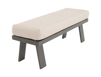 Lesli Living - Bankje Estoril - Grijs - 120x40x47cm