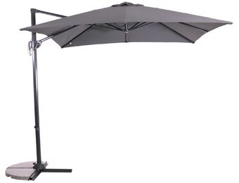 Lesli Living - Push-up parasol Libra - Grijs - 250x250cm
