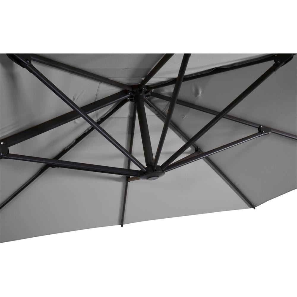 Lesli Living - Push-up parasol Libra - Grijs - 250x250cm