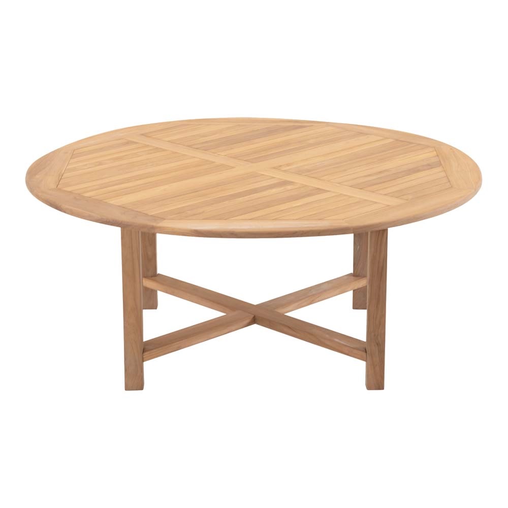 Lesli Living - Tuintafel teak - Zwart - Ø120x75cm