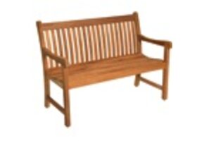 Lesli Living - Loveseat teak - Zwart - 130x65x92cm