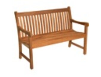 Lesli Living - Loveseat teak - Zwart - 130x65x92cm