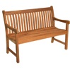 Lesli Living - Loveseat teak - Zwart - 130x65x92cm