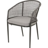 Lesli Living - Bistrostoel Kioto - Grijs - 56x62x77cm - Set van 2
