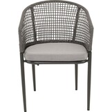 Lesli Living - Bistrostoel Kioto - Grijs - 56x62x77cm - Set van 2