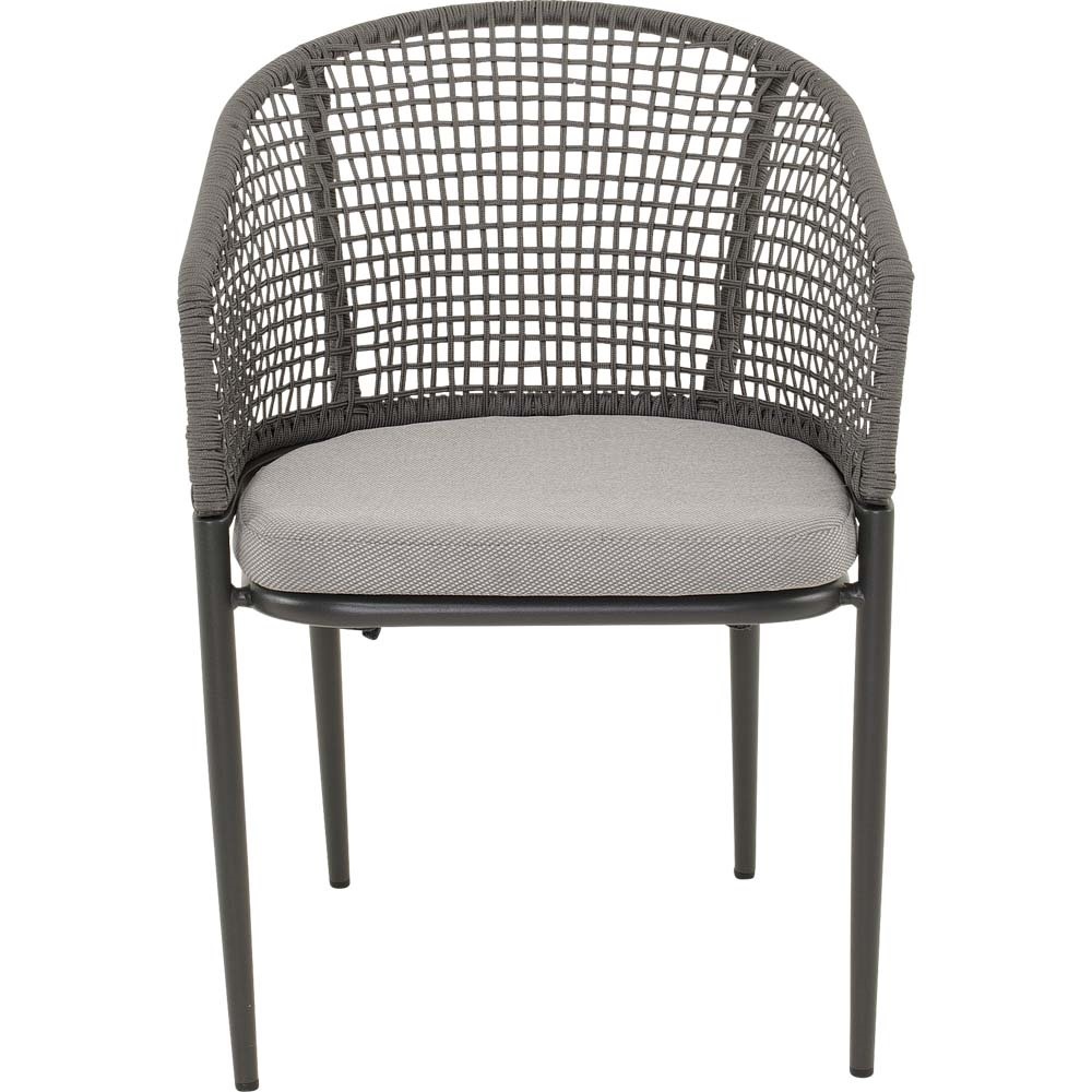 Lesli Living - Bistrostoel Kioto - Grijs - 56x62x77cm - Set van 2