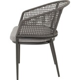 Lesli Living - Bistrostoel Kioto - Grijs - 56x62x77cm - Set van 2