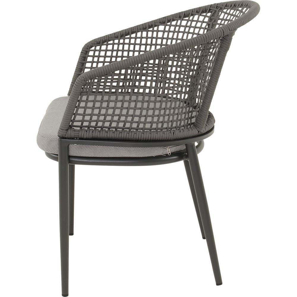 Lesli Living - Bistrostoel Kioto - Grijs - 56x62x77cm - Set van 2