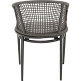 Lesli Living - Bistrostoel Kioto - Grijs - 56x62x77cm - Set van 2