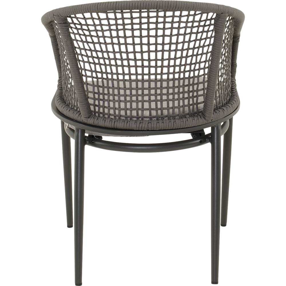 Lesli Living - Bistrostoel Kioto - Grijs - 56x62x77cm - Set van 2