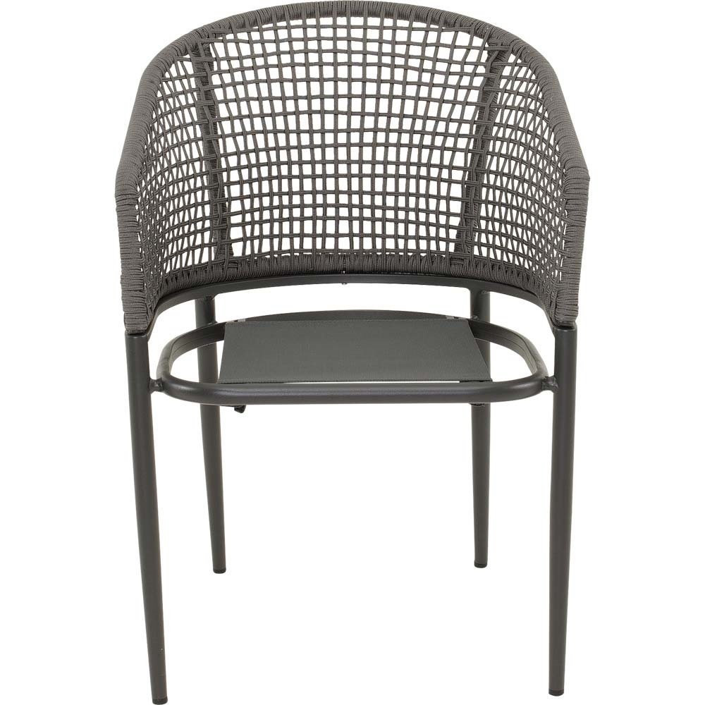 Lesli Living - Bistrostoel Kioto - Grijs - 56x62x77cm - Set van 2