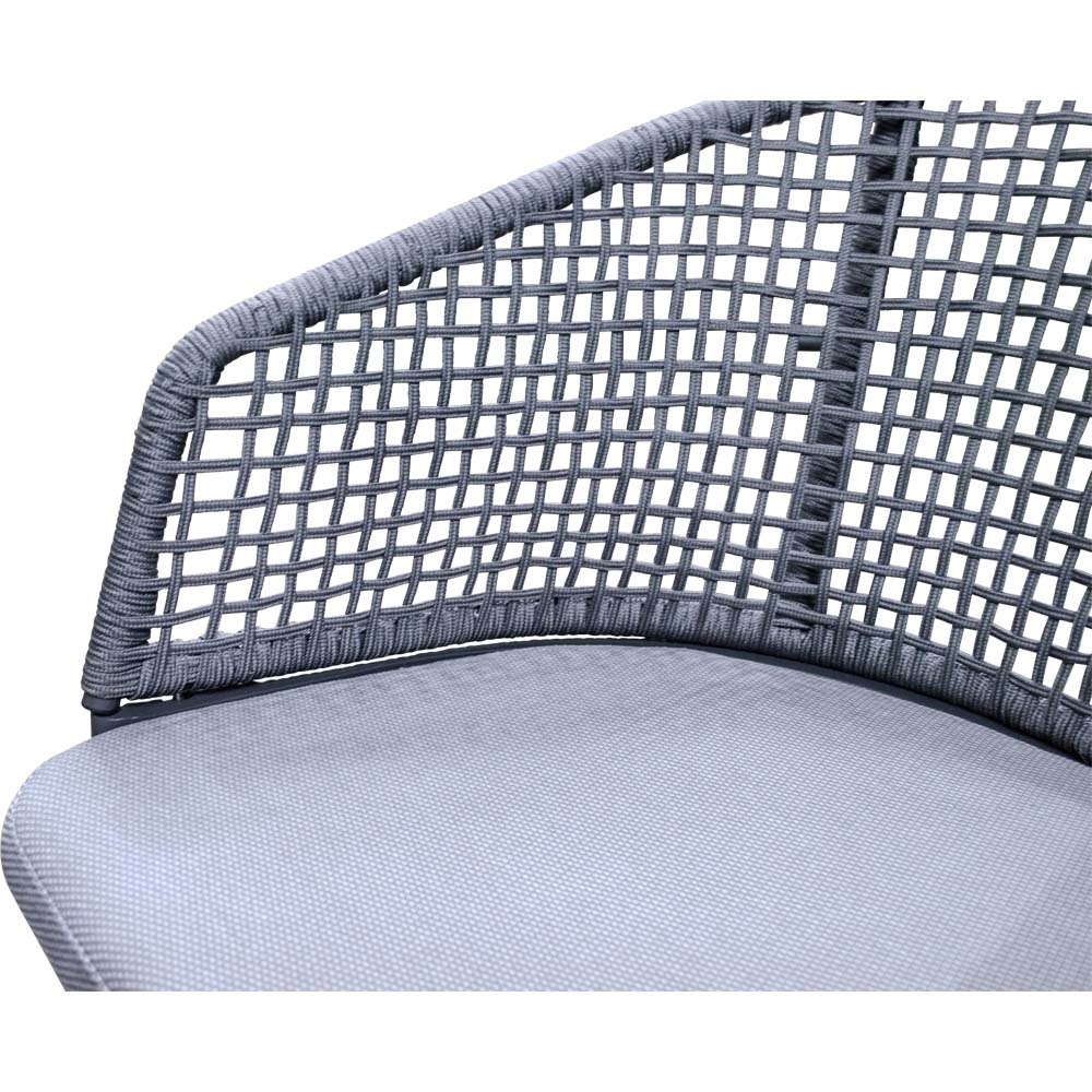 Lesli Living - Bistrostoel Kioto - Grijs - 56x62x77cm - Set van 2