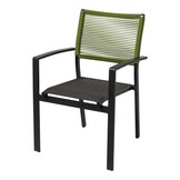Lesli Living - Bistrostoel Vitolini - Groen - 57x62x87cm