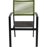 Lesli Living - Bistrostoel Vitolini - Groen - 57x62x87cm
