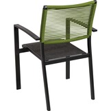 Lesli Living - Bistrostoel Vitolini - Groen - 57x62x87cm