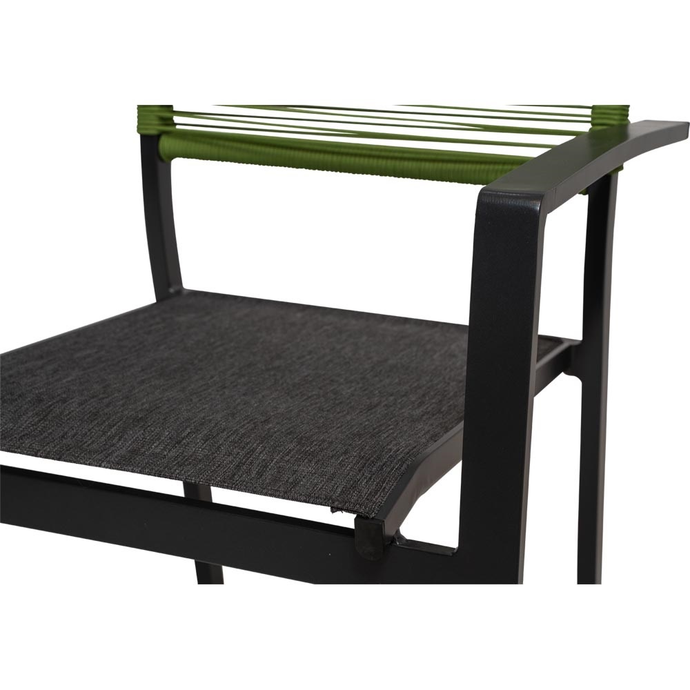 Lesli Living - Bistrostoel Vitolini - Groen - 57x62x87cm