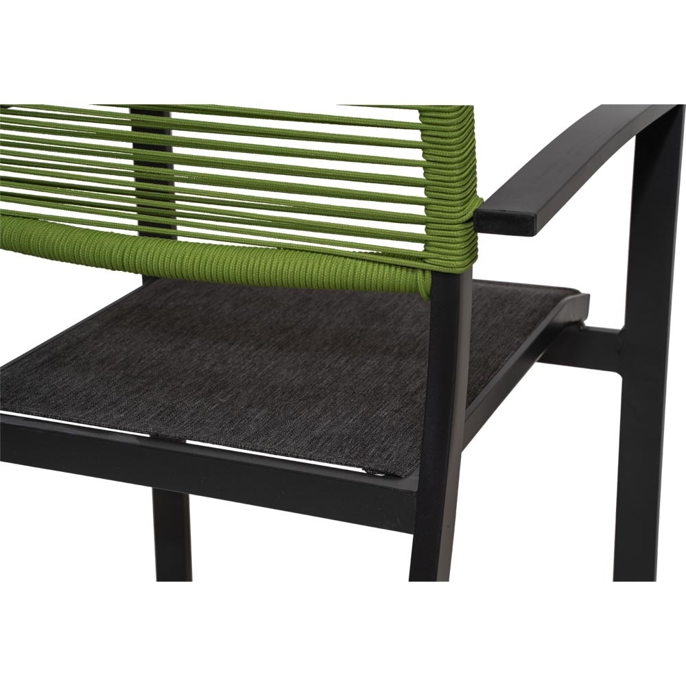 Lesli Living - Bistrostoel Vitolini - Groen - 57x62x87cm