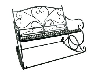 Lesli Living - Schommelbank Viva la Vida - Groen - 115x93x97cm