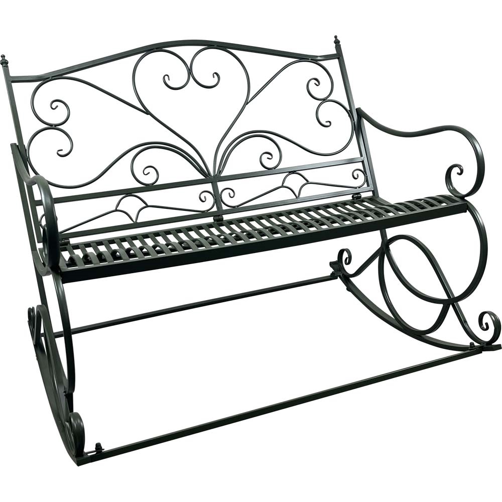 Lesli Living - Schommelbank Viva la Vida - Groen - 115x93x97cm