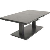 Lesli Living - Tuintafel Geneva - Antraciet - 140/180x85x54/75,5cm