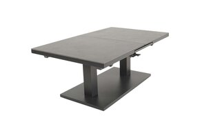Lesli Living - Tuintafel Geneva - Antraciet - 140/180x85x54/75,5cm