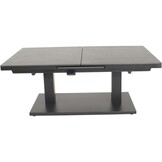 Lesli Living - Tuintafel Geneva - Antraciet - 140/180x85x54/75,5cm