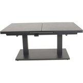 Lesli Living - Tuintafel Geneva - Antraciet - 140/180x85x54/75,5cm