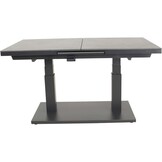 Lesli Living - Tuintafel Geneva - Antraciet - 140/180x85x54/75,5cm