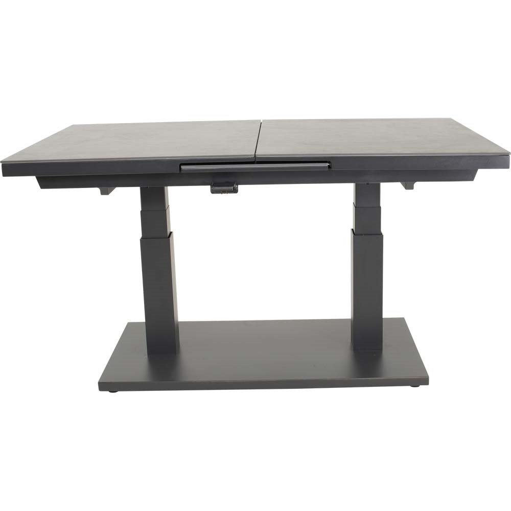 Lesli Living - Tuintafel Geneva - Antraciet - 140/180x85x54/75,5cm