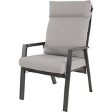 Lesli Living - Bistrostoel Malik - Grijs - 65x75x105cm - Set van 2