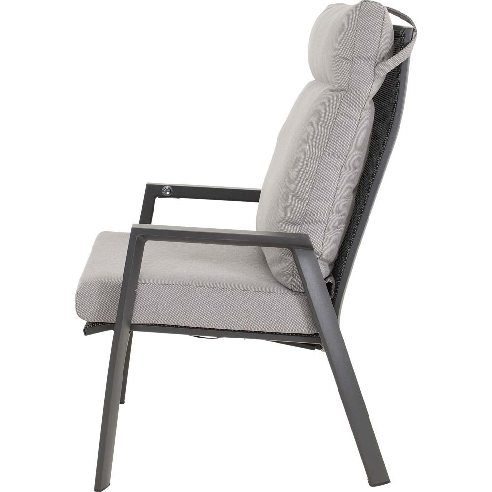 Lesli Living - Bistrostoel Malik - Grijs - 65x75x105cm - Set van 2