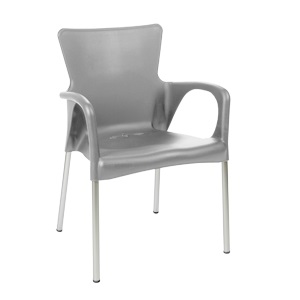 Lesli Living - Bistrostoel Bella - Grijs - 52x55x85cm