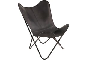 Lesli Living - Bistrostoel Buffalo - Zwart - 75x75x87cm