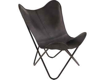 Lesli Living - Bistrostoel Buffalo - Zwart - 75x75x87cm