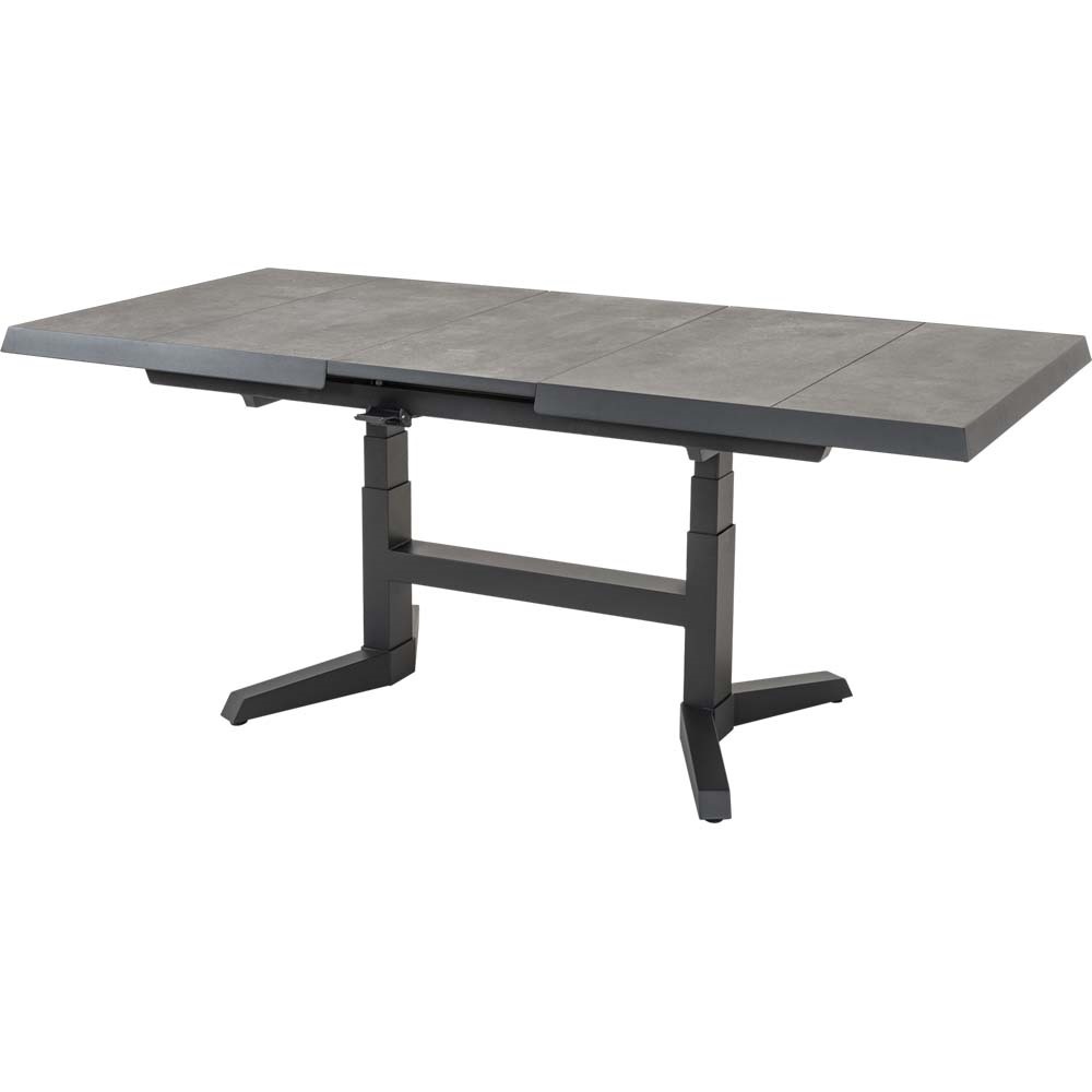 Lesli Living - Tuintafel Murcia - Grijs - 143/183x88x54/74cm