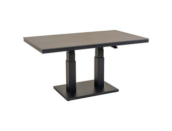 Lesli Living - Tuintafel Geneva - Grijs - 140x80cm