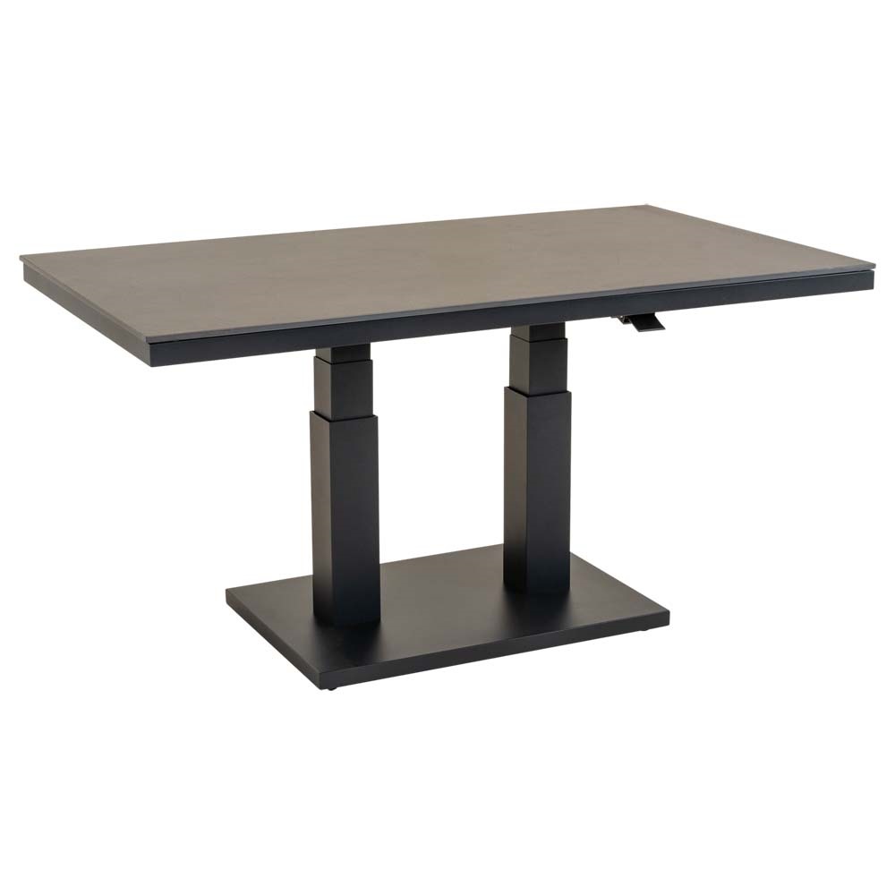 Lesli Living - Tuintafel Geneva - Grijs - 140x80cm