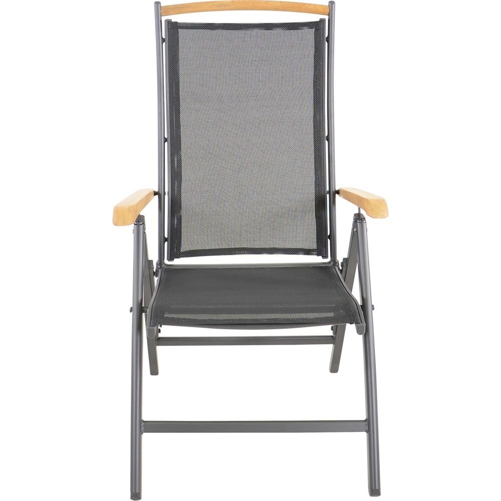Lesli Living - Bistrostoel Monza - Zwart - 61x75x110cm - Set van 2