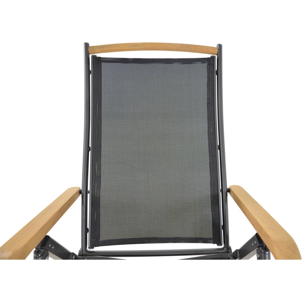Lesli Living - Bistrostoel Monza - Zwart - 61x75x110cm - Set van 2