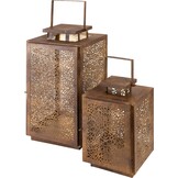 Lesli Living - Lantaarn Spot - Zwart - 17x17x24cm