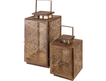 Lesli Living - Lantaarn Spot - Zwart - 17x17x24cm