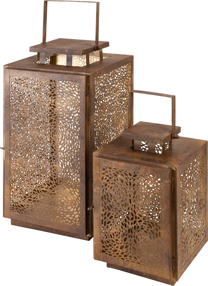 Lesli Living - Lantaarn Spot - Zwart - 17x17x24cm